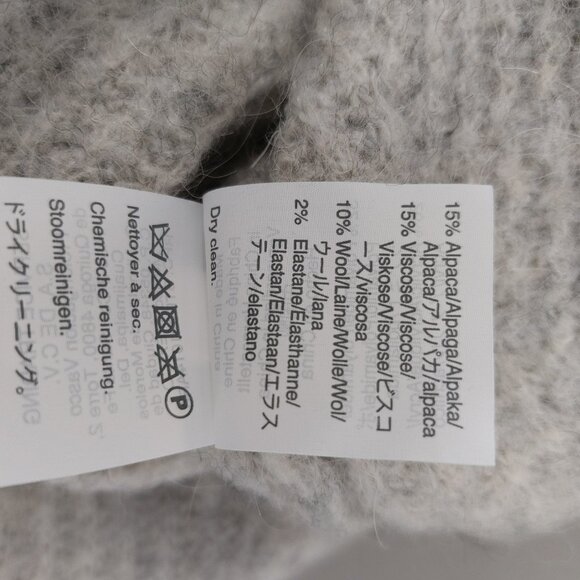 Point Sur Alpaca Blend Sweater XS Gray Button Back V-Neck Like New Relaxed Fit - Picture 7 of 9